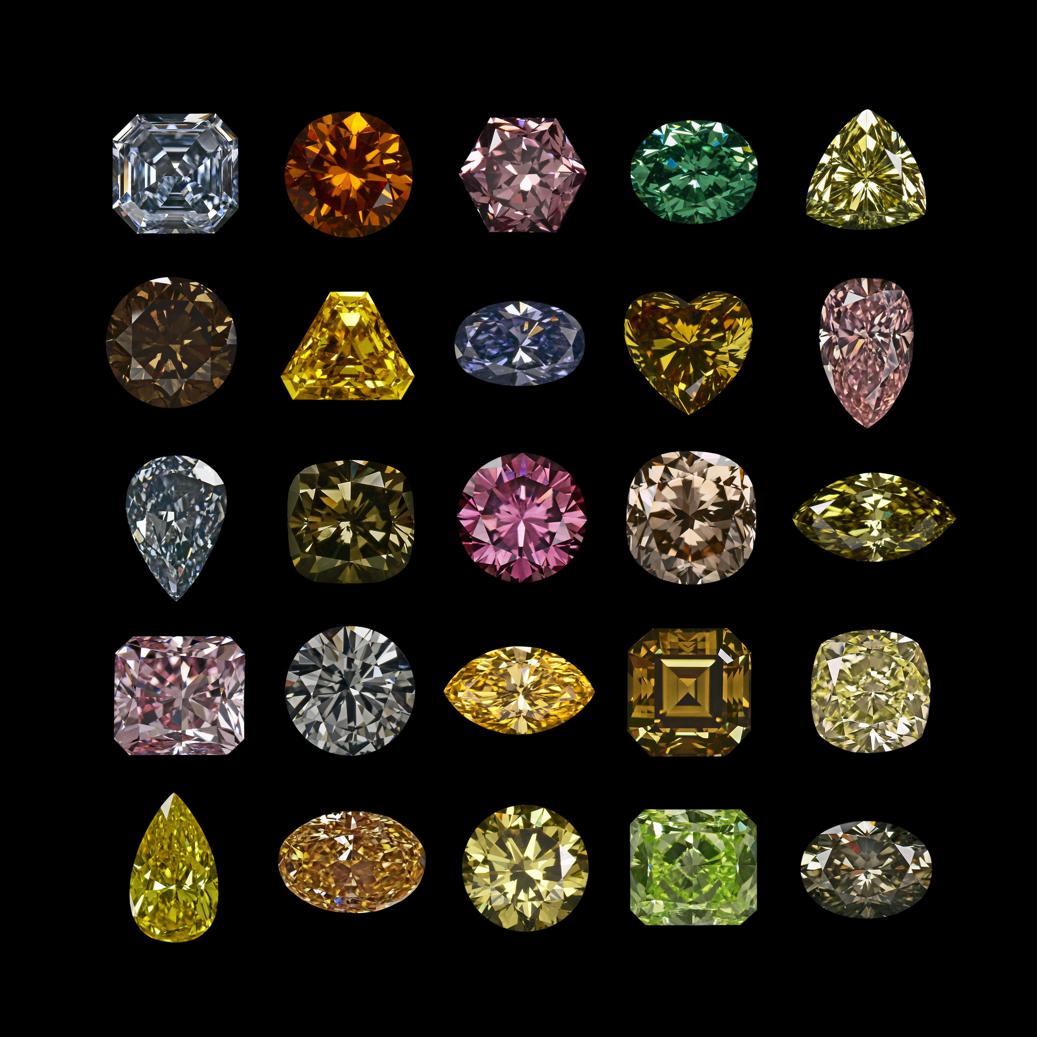 different shapes of diamonds